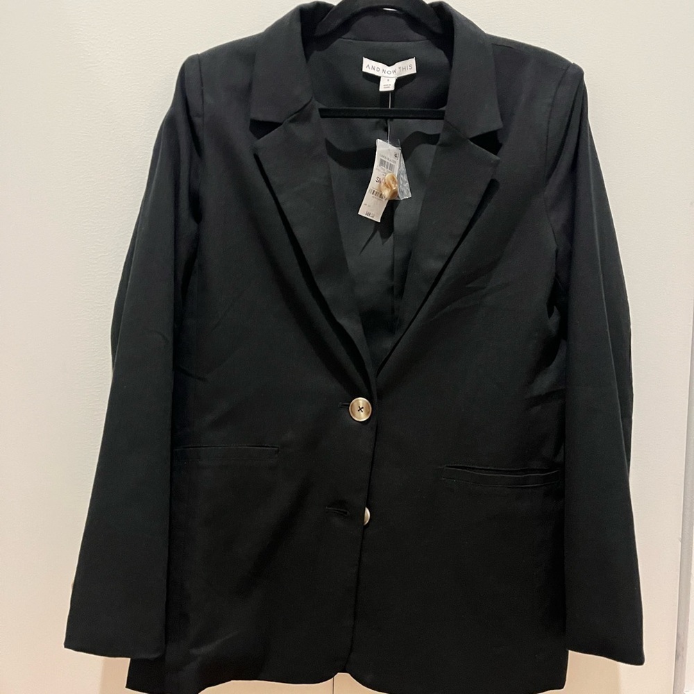 AND NOW THIS linen blazer women’s size S NWT